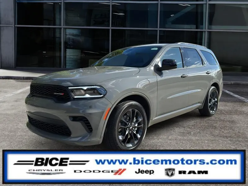 2026 Dodge Durango GT Blacktop RWD in Destroyer Gray Clear-Coat Exterior Paint — front three-quarter view