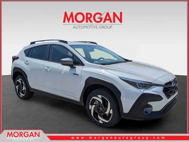2026 Subaru Crosstrek Limited Hybrid in Crystal White Pearl — front three-quarter view