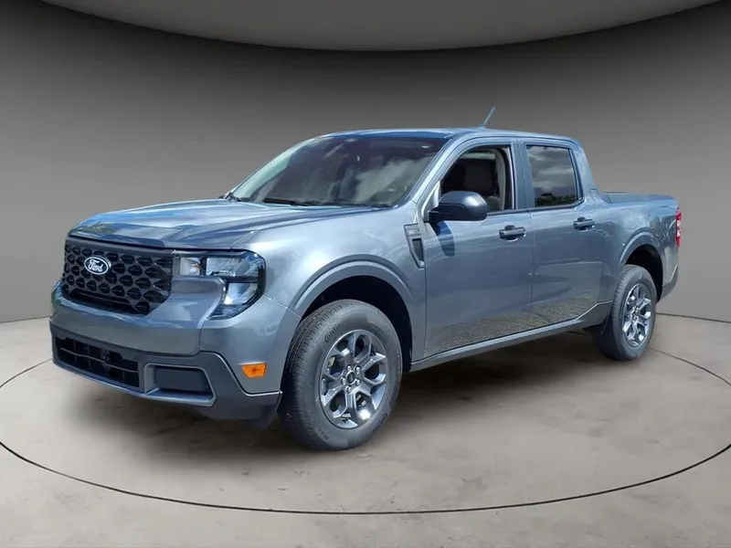 2026 Ford Maverick XLT in Gray Metallic — front three-quarter view