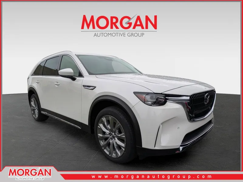 2026 Mazda CX-90 Premium Plus in Rhodium White Premium — front three-quarter view