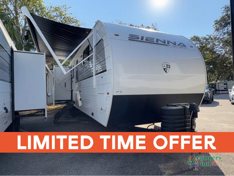 2026 Venture RV Sienna — front three-quarter view