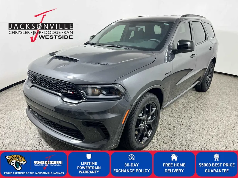 2026 Dodge Durango GT HEMI V8 in Vapor Gray Exterior Paint — front three-quarter view
