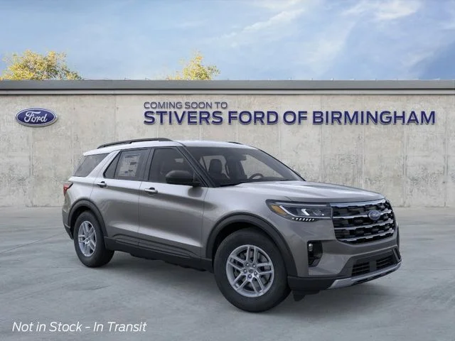 2026 Ford Explorer Active in Carbonized Gray Metallic — front three-quarter view