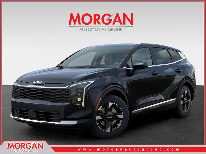 2026 Kia Sportage LX in Panthera Metal Gray — front three-quarter view