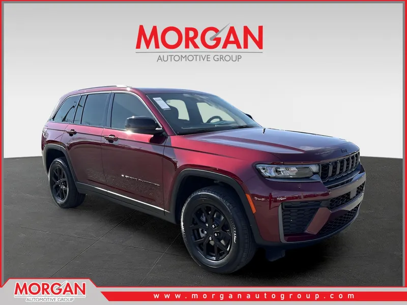 2026 Jeep Grand Cherokee Laredo in Red — front three-quarter view