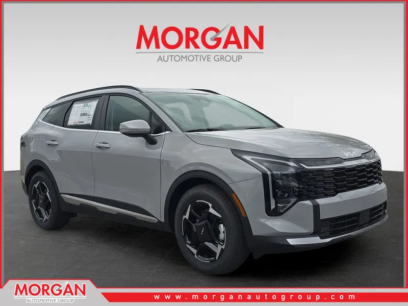 2026 Kia Sportage EX in Wolf Gray — front three-quarter view
