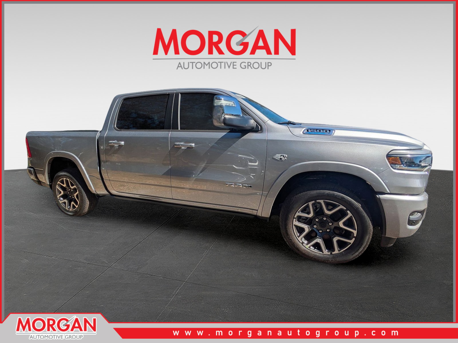 2026 Ram 1500 Laramie in Silver — front three-quarter view