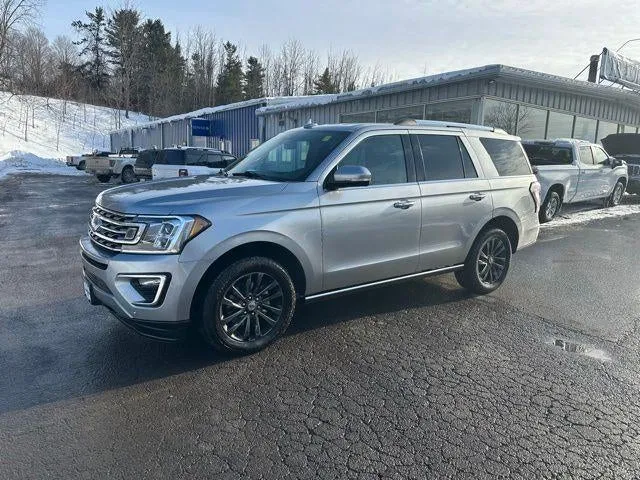 2021 Ford Expedition Limited in Silver — front three-quarter view