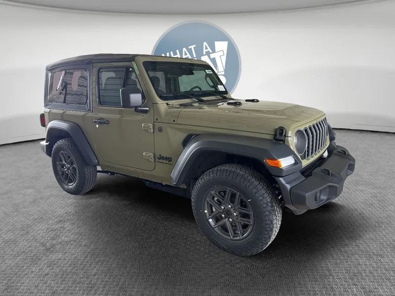 2026 Jeep Wrangler Sport S in 41 Exterior Paint — front three-quarter view