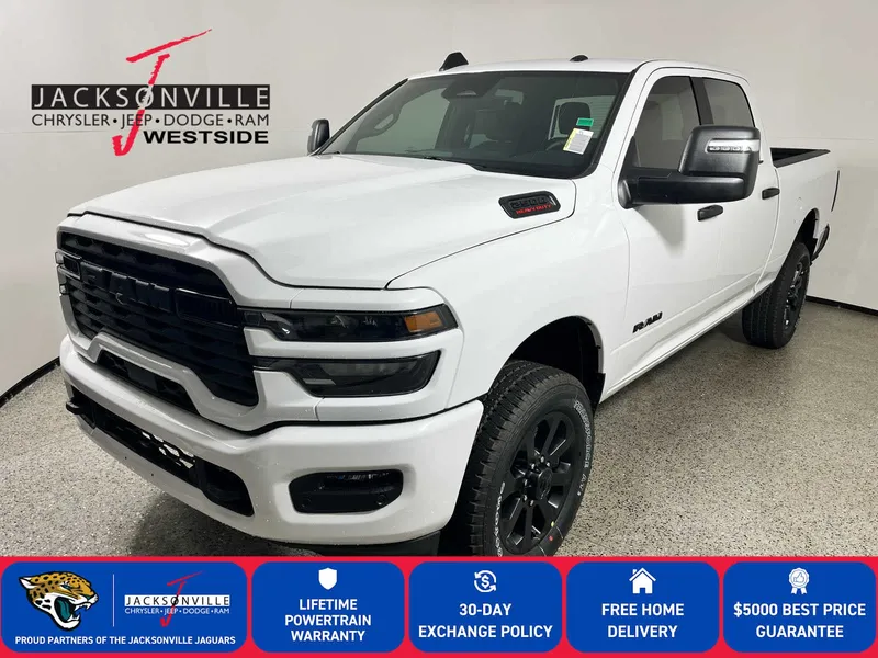 2026 RAM 2500 Big Horn in Bright White Clear-Coat Exterior Paint — front three-quarter view