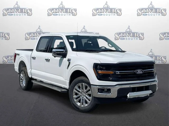 2026 Ford F-150 XLT in White — front three-quarter view