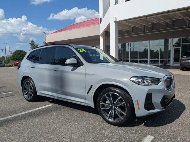 2024 BMW X3 sDrive30i in Gray Metallic — front three-quarter view