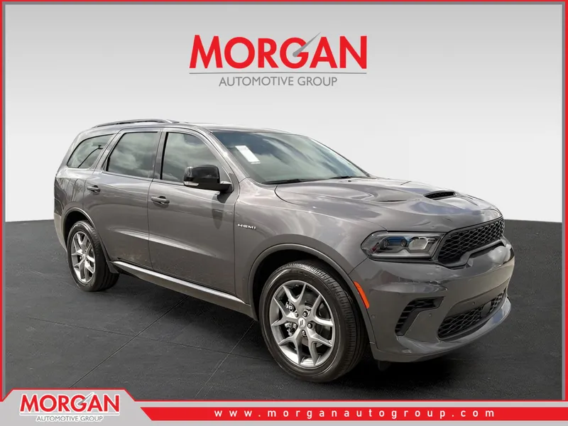 2026 Dodge Durango GT Plus HEMI V8 in Gray — front three-quarter view
