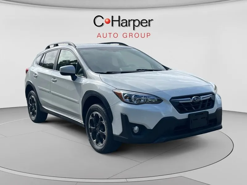 2022 Subaru Crosstrek Premium in White — front three-quarter view