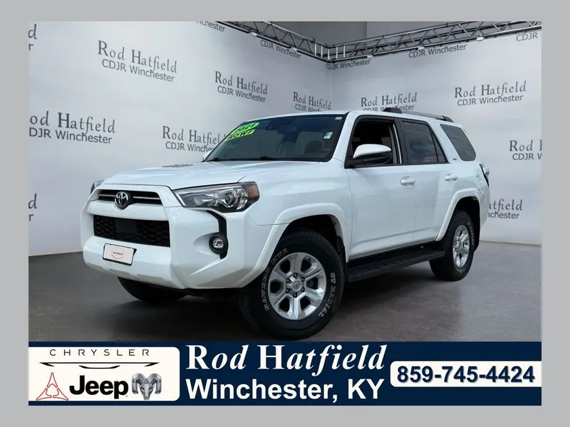 2021 Toyota 4Runner SR5 in Super White — front three-quarter view