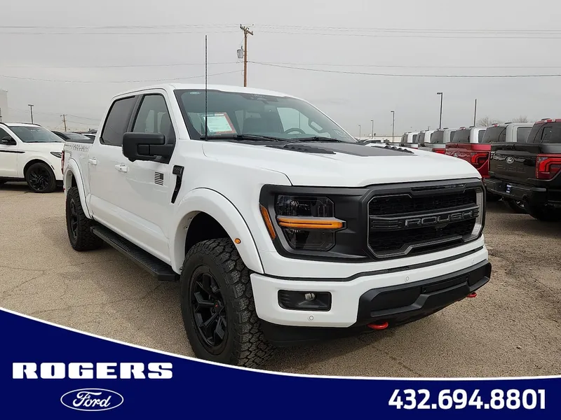 2026 Ford F-150 XLT ROUSH in Oxford White — front three-quarter view