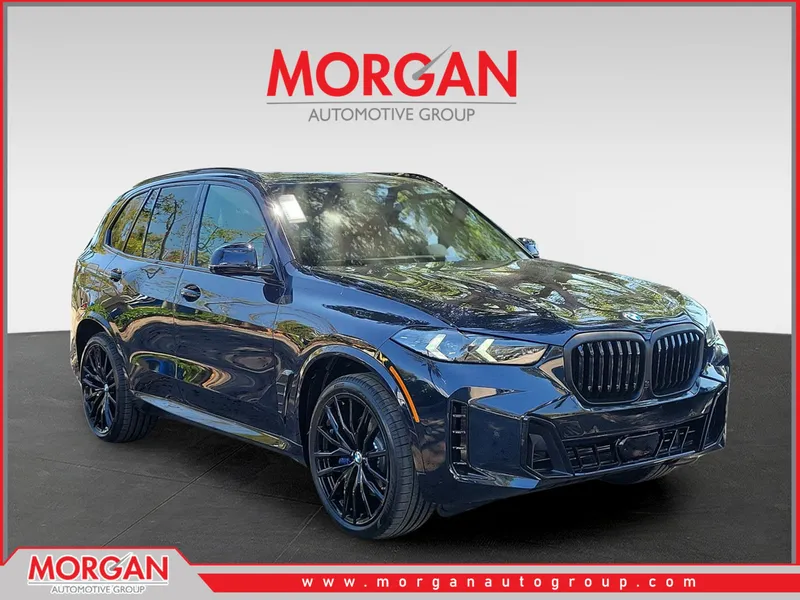 2026 BMW X5 sDrive40i in Carbon Black Metallic — front three-quarter view