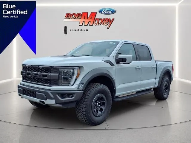 2023 Ford F-150 Raptor in Avalanche — front three-quarter view