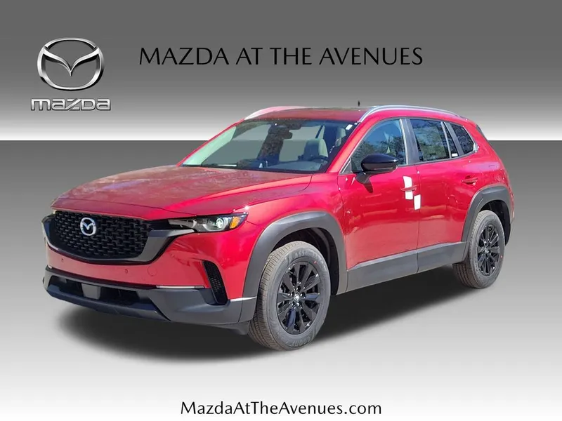 2026 Mazda CX-50 2.5 S Preferred in Red — front three-quarter view