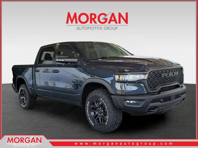 2026 Ram 1500 Rebel in Forged Blue Metallic — front three-quarter view