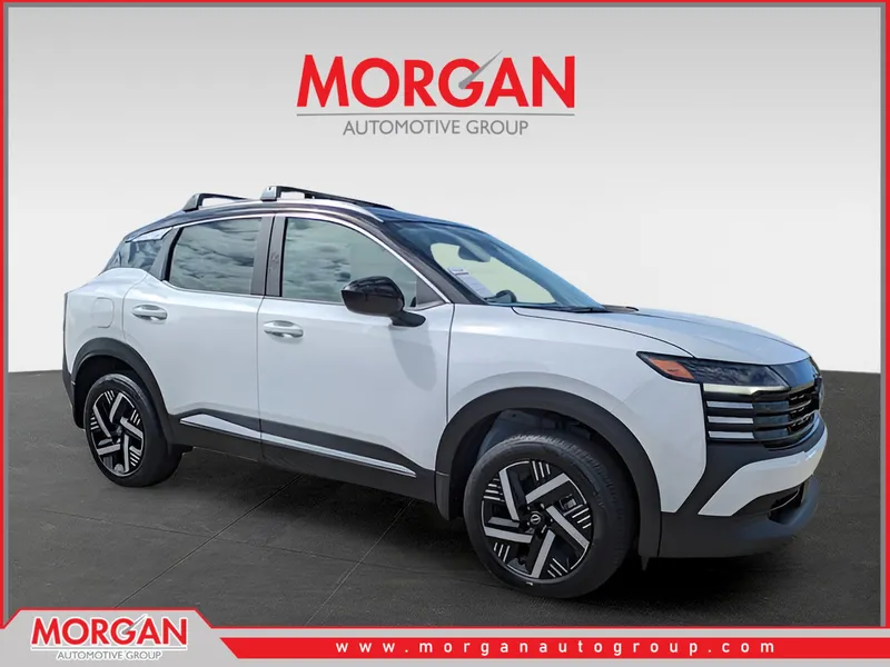 2026 Nissan Kicks SV in White — front three-quarter view