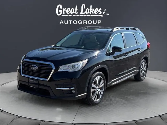 2019 Subaru Ascent Limited in Crystal Black Silica — front three-quarter view