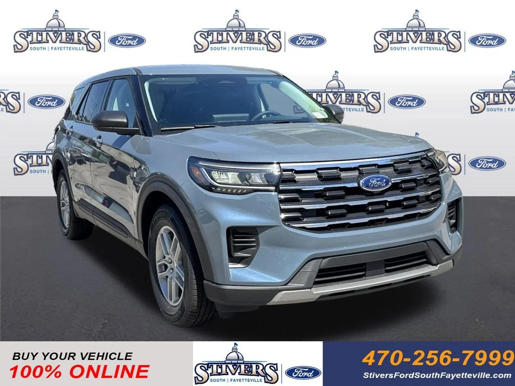 2026 Ford Explorer Active in Blue — front three-quarter view