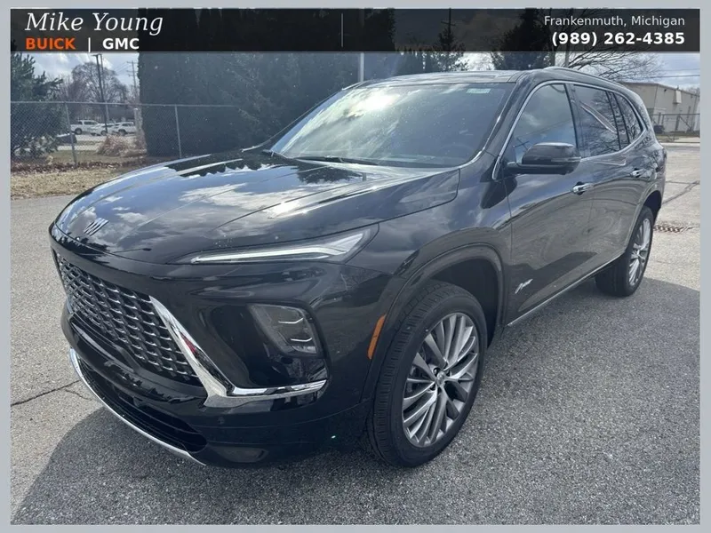 2026 Buick Enclave Avenir in Ebony Twilight Metallic — front three-quarter view