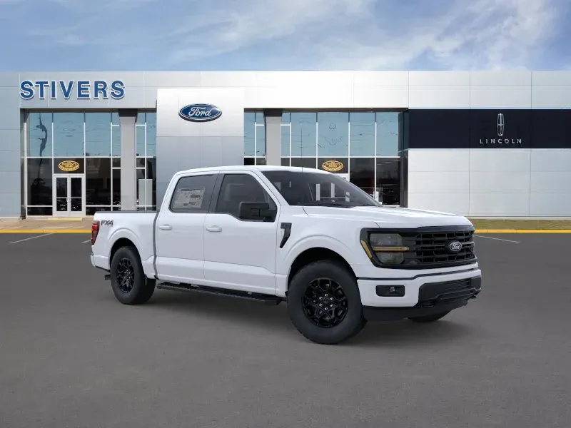 2026 Ford F-150 XLT in Oxford White — front three-quarter view