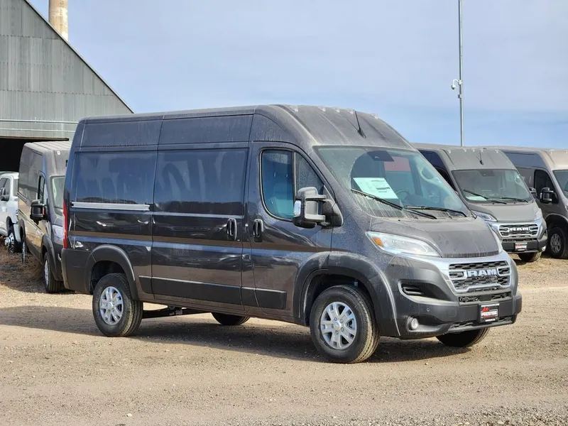 2026 RAM Promaster RAM PROMASTER 1500 SLT CARGO VAN HIGH ROOF 136' WB in Granite Crystal Metallic Clear-Coat Exterior Paint — front...
