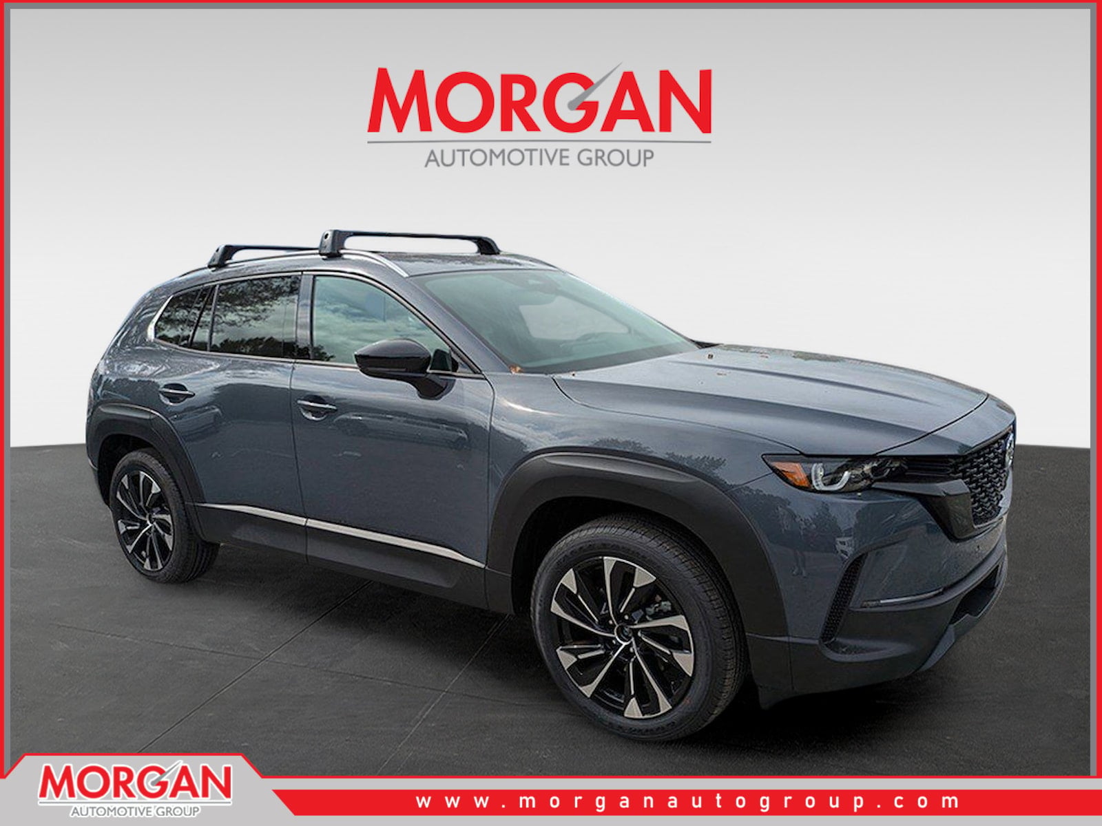 2026 Mazda CX-50 Hybrid Premium Plus in Gray — front three-quarter view