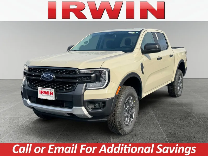 2026 Ford Ranger XLT in Beige — front three-quarter view