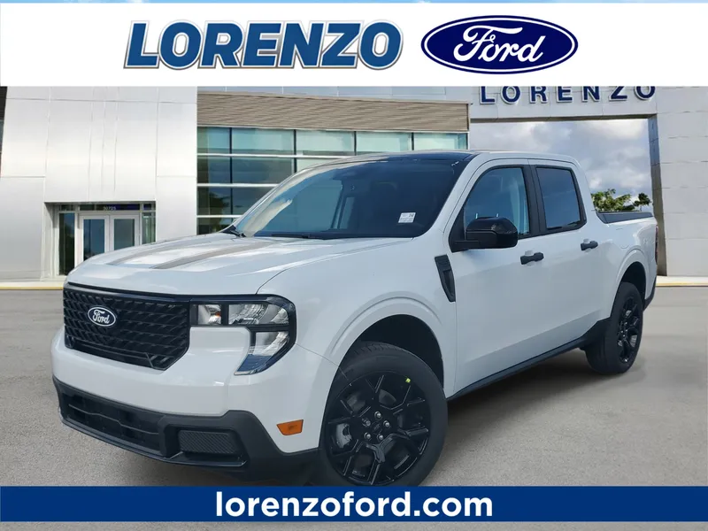2026 Ford Maverick XLT in Oxford White — front three-quarter view