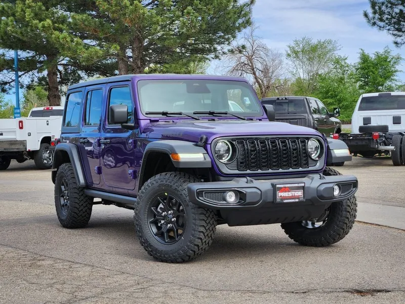 2026 Jeep Wrangler WRANGLER 4-DOOR WILLYS in Reign — front three-quarter view