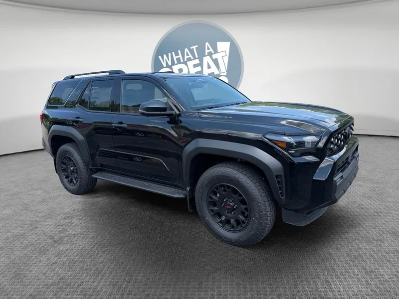 2026 Toyota 4Runner TRD Off-Road Premium in Black — front three-quarter view
