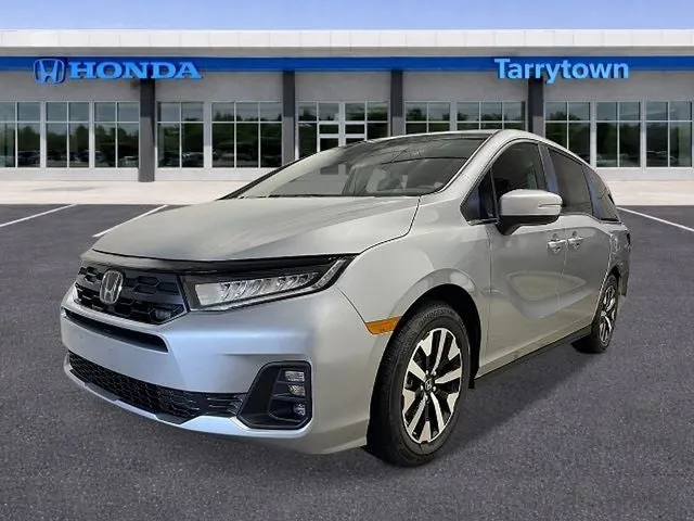 2026 Honda Odyssey EX-L in Solar Silver Metallic — front three-quarter view