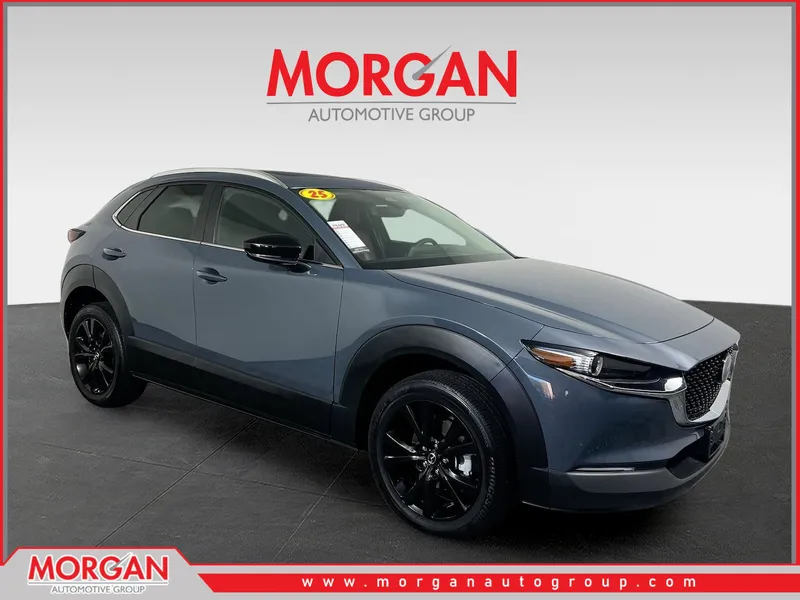 2025 Mazda CX-30 2.5 S Carbon Edition in Machine Gray Metallic — front three-quarter view