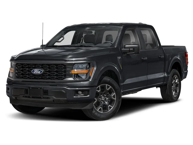 2026 Ford F-150 STX in Black — front three-quarter view