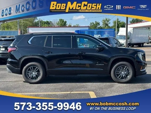 2026 GMC Acadia Elevation in Ebony Twilight Metallic — front three-quarter view
