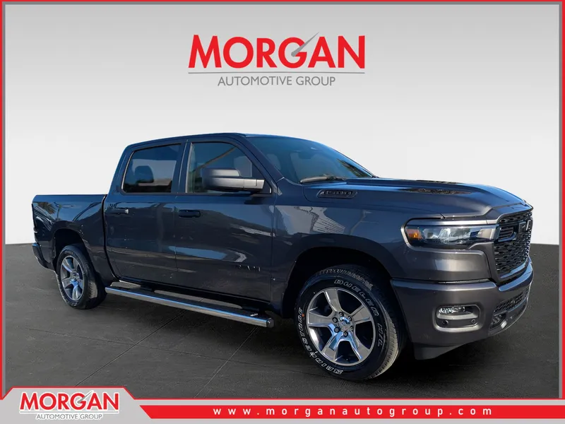 2026 Ram 1500 Express in Gray — front three-quarter view