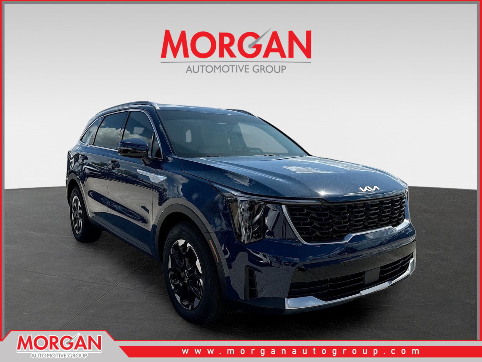2026 Kia Sorento S in Midnight Lake Blue — front three-quarter view