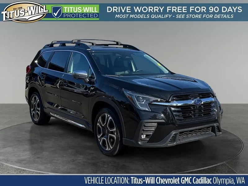 2023 Subaru Ascent Limited 7-Passenger in Black — front three-quarter view