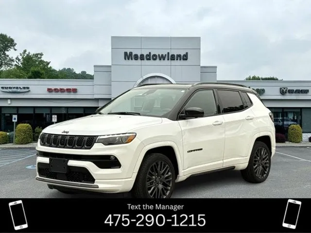 2023 Jeep Compass High Altitude in Bright White Clearcoat — front three-quarter view