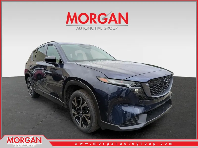 2026 Mazda CX-5 2.5 S Preferred in Navy Blue Mica — front three-quarter view
