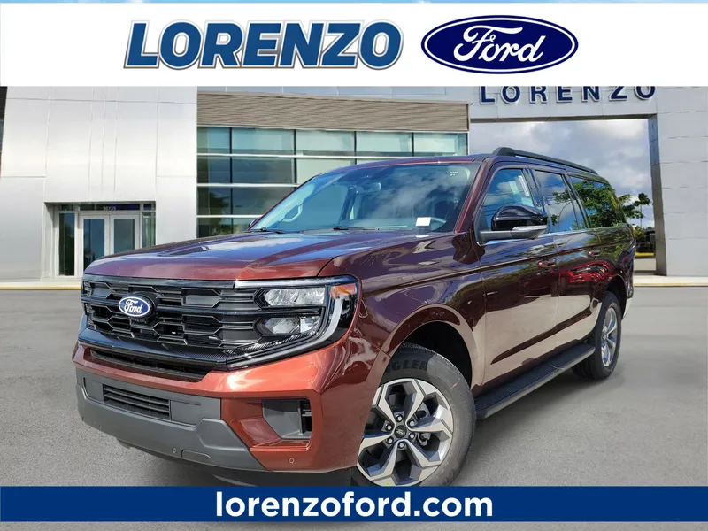 2027 Ford Expedition Max Active in Bronze Fire Metallic Tinted Clearcoat — front three-quarter view