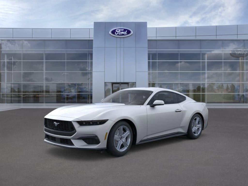 2026 Ford Mustang in Iconic Silver — front three-quarter view