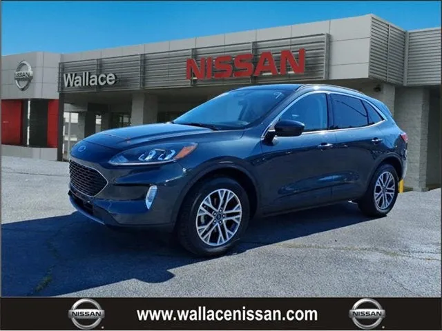 2022 Ford Escape SEL in Stone Blue Metallic — front three-quarter view