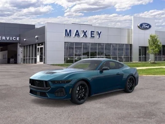 2026 Ford Mustang GT Premium Fastback in Adriatic Blue Metallic — front three-quarter view