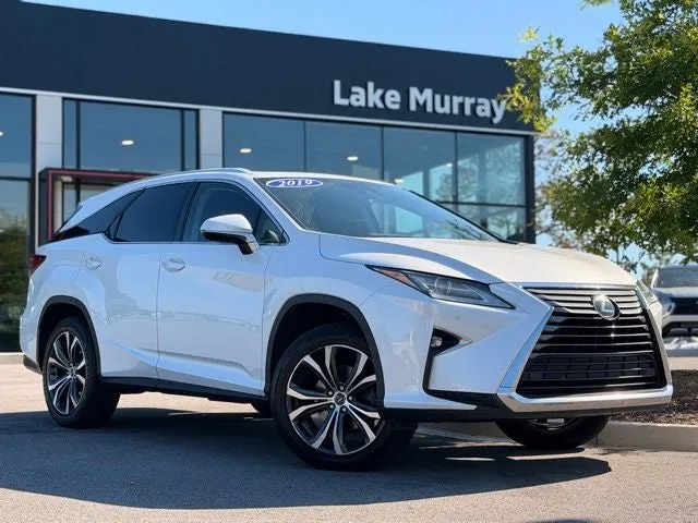 2019 Lexus RX 350L in White Pearl — front three-quarter view