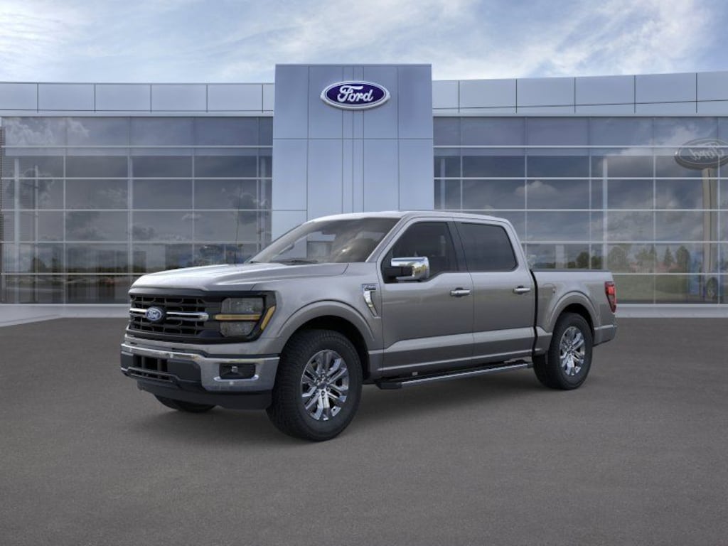 2026 Ford F-150 in M7 Gray — front three-quarter view